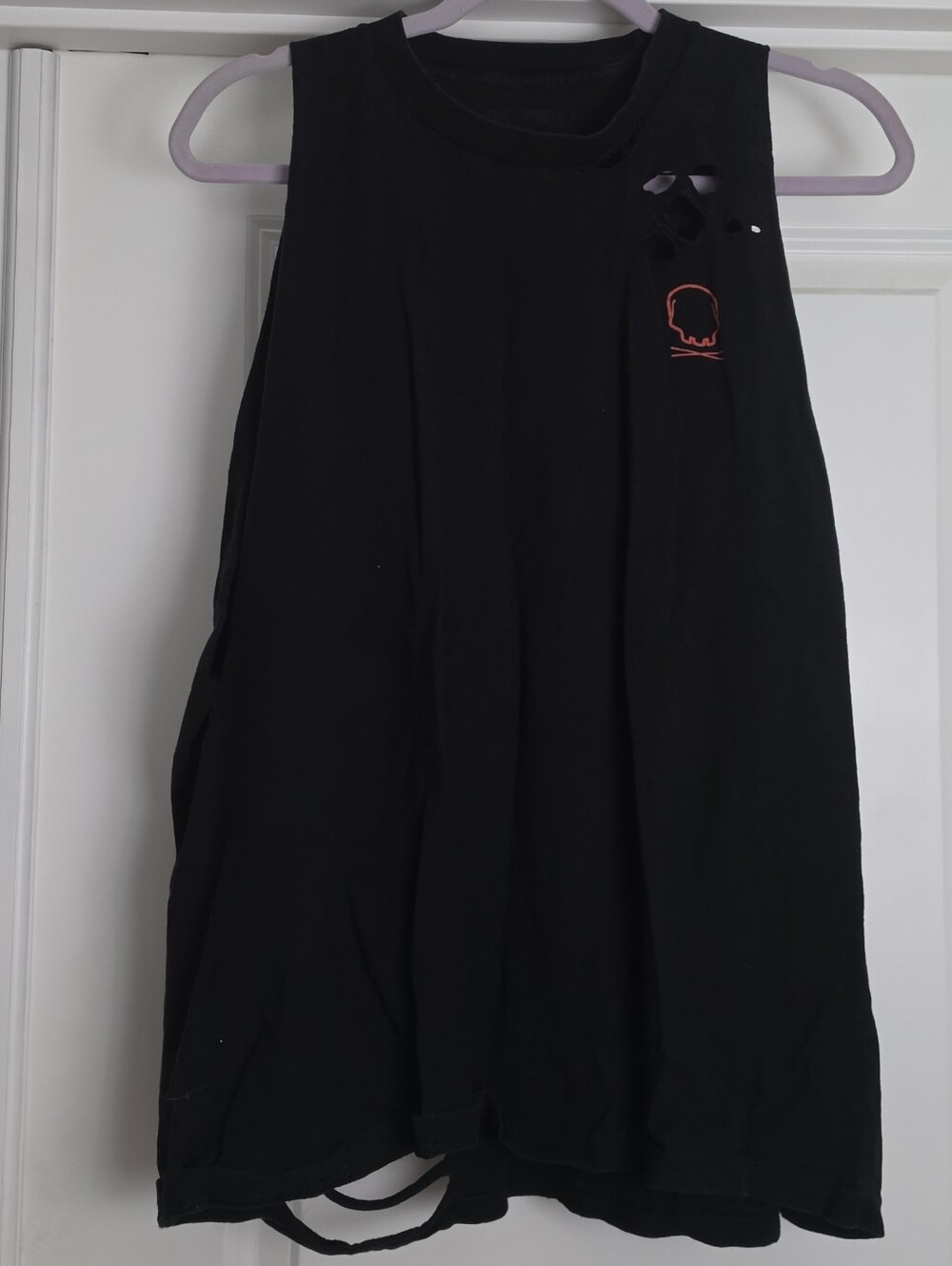 The Drive Clothing Black Sleeveless Distressed Men’s Tank